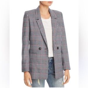 Anine Bing  women’s Madeleine  houndstooth plaid blazer double breasted size XS